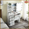 Dressing Table Makeup Desk Vanity Set White Mirror Drawers Stool 10 LED Lights