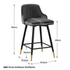 2x Swivel Bar Stools Velvet Metal Legs Breakfast Stools Kitchen Padded Chairs