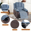 Electric Powered Lift Recliner Sofa Massage Heated Armchairs w/ Cup Holder Grey