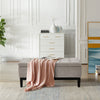 43.3" Upholstered Fabric Bench Bed End Window Seat Ottoman Storage Stool Bedroom