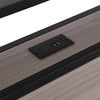 Double Bed Frame with LED Lights, 4 Drawers, Charging Station Metal Platform Bed