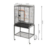 Medium Large Bird Cage Iron Birdcage Playtop Perch Stand Bottom Tray + 4 Roller