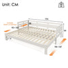 Single/Super King Daybed Guest Bed Pull Out Trundle Bed Bedroom Furniture White