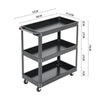 Steel Workshop Garage Tool Storage Trolley Wheel Cart 3 Tier Shelf Heavy Duty UK