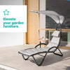 Outdoor Garden Sun Lounger Helicopter Swing Hammock Egg Chair Shade Canopy Seat