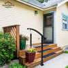 Handrails for Outdoor Steps, Wrought Iron Handrail Fit 0 to 3 Steps Outdoor