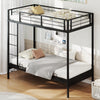 Convertible Couch and Bed with Ladder & Safety Guardrails-Black