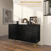 Storage Cabinet, Sideboard with Adjustable Shelves, Black