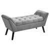 Accent Chair Button Tufted Upholstered Window Seat Bedroom Bed End Stool Ottoman