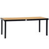 Garden Dining Table for 8, Aluminium Frame for Patio, Natural
