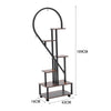 Set of Heart Shaped Plant Stand Mobile Storage Shelf Flower Pots Holder Display