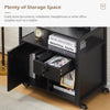Black Office Filing Cabinet Mobile Printer Stand File Storage Drawer Wheels