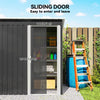 5 x 3ft Garden Storage Shed Sliding Door Sloped Roof Tool, Black