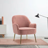 Velvet Upholstered Armchair Sofa Chair Fireside Reading Seat Lounge Accent Chair