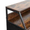 Industrial Rustic Wood Storage Cabinet Fabric Chest Of Drawer Bedroom Dresser