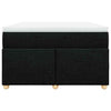 Box Spring Bed with Black 120x200 Fabric T0P2