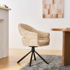 1 PC Dining Chair 360° Swivel Metal Legs Kitchen Room Chair