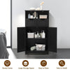 Bathroom Floor Cabinet Wooden Storage Cupboard with Adjustable Shelf & Doors
