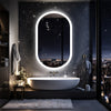 Super Bright Oval LED Bathroom Mirror Bluetooth Beauty Care Mirror Non-flicker