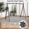 Porch Swing Frame Patio Metal Swing Stand w/ A-Shaped Structure 5 Hanging Ring