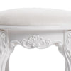 Dressing Table Stool 44x30x30 Vanity Chair Makeup Seat Baroque Piano Chair White
