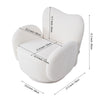 Rotating Round Swivel Cuddle Armchair Teddy Boucle Accent Tub Chair Padded Seat