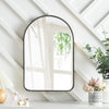 Black Arch Mirror Wall Mounted Metal Frame Bathroom Mirror Hallway Bedroom Glass