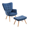 Wing Back Armchair Relax Napping Lazy Lounge Single Sofa Chair Lounger Footstool