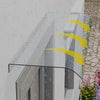 Streamlined Door Canopy Awning Outdoor Porch Window Shade Patio PET Rain Shelter