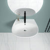 Durovin Bathroom Wash Basin Ceramic Wall Hung Large Semi Pedestal Sink 340x490mm