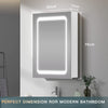 Illuminated LED Bathroom Mirror Cabinet With Shaver Socket Demister Wall Mounted