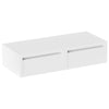 2pcs Floating Bedside Set with Drawers, Nightstand Wall Shelf, High Gloss White