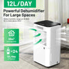 12L Dehumidifier For Mould and Moisture Extraction Quiet 36dB - 25㎡ with Wheels