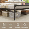 King Size Metal Bed Frame Industrial Platform Bed w/ 9 Support Legs Noise Free