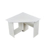 Black/ White Corner Computer Desk PC Laptop Table Book Shelves Home Study Office