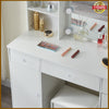 Dressing Table Vanity Set Stool Makeup LEDs Mirror w/Jewellery Organizer Drawers
