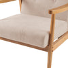 Modern Accent Chair Tufted Reading Armchair Upholstered Sofa W/Rubber Wood Frame