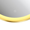 600mm Round LED Bathroom Mirror with Demister Sensor Warm Light Illuminated IP44