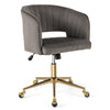 Costway Velvet Home Office Chair Adjustable Modern Swivel Desk Vanity Chair