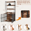 Indoor Pet Furniture Dog House Dog Crate Furniture w/Storage Shelves-Coffee
