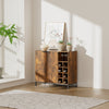 Freestanding Floor Wine Rack with Wine Bottles Holder, Whisky Liquor Cabinet Bar