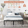 Heavy Duty Metal Platform Bed Frame King Size with Under Bed Storage