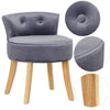 Velvet Dressing Bench Stool Chair Vanity Stool Bedroom Seat With Rubber Legs