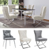 Pair of Upholstered Dining Chairs Tub Accent Chair Heavy Duty with Metal Legs UK