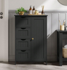 Bathroom Floor Cabinet Free Standing Storage Unit with 4 Drawers & 1 Door