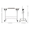 Overbed Bedside Desk Rolling PC Laptop Stand Tilting Table with Wheel Adjustable
