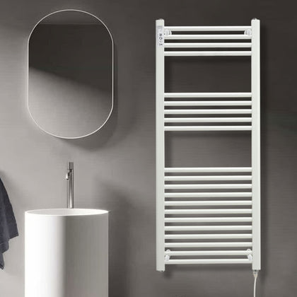 1200*500mm Bathroom Straight Heated Towel Rail 400W Radiator Ladder Heating Rack