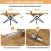 Extendable Dining Table 120-160x80x66cm with Brazilian Walnut Top and Star Legs