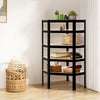 Black Boltless Garage Corner Racking Metal Shelving Stand Heavy Duty 5Shelf Unit