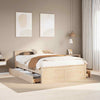 Bed Frame without with Headboard 140x190 Solid Wood Pine G7L6